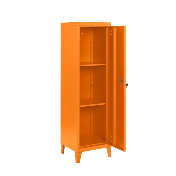 MMT Furniture Designs Metal 2 Shelve Locker Cabinet, 1 Door Storage Cupboard for Home or Office