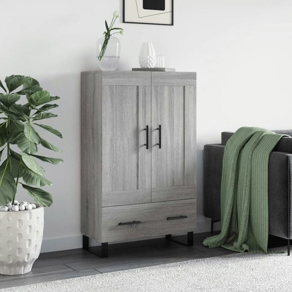 Berkfield Highboard Grey Sonoma 69.5x31x115 cm Engineered Wood