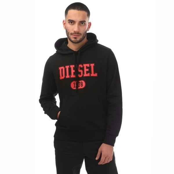Diesel Mens S-Ginn 1-B Hoodie - Black