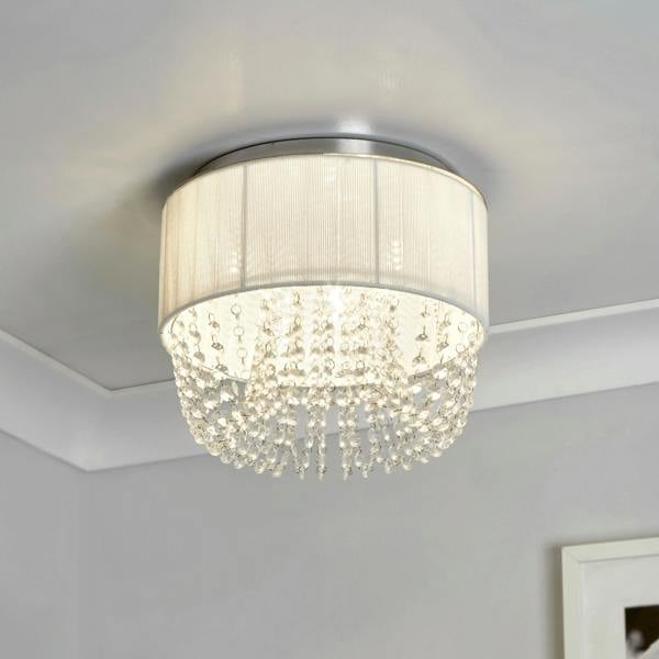 Luxury Drum‑Shade with Crystal Cascades