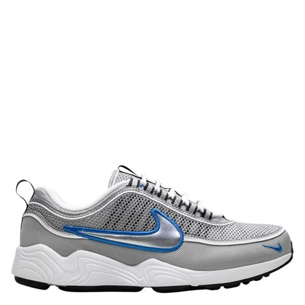 Nike Zoom Spiridon Metallic Silver/Signal Blue Trainers UK 6