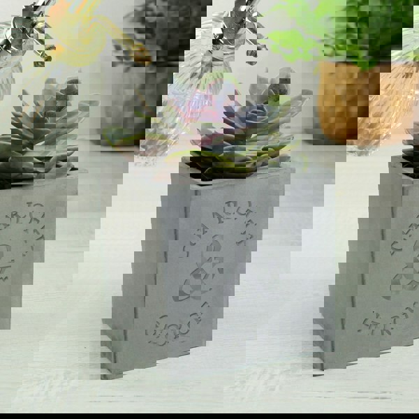 Personalised Memento Company Personalised Ampersand Couples Concrete Plant Pot