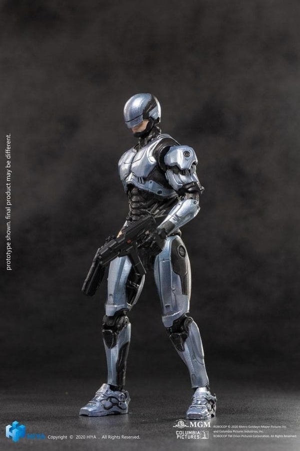 Hiya Robocop Exquisite Mini Silver Robocop 1:18 Scale HLR0085