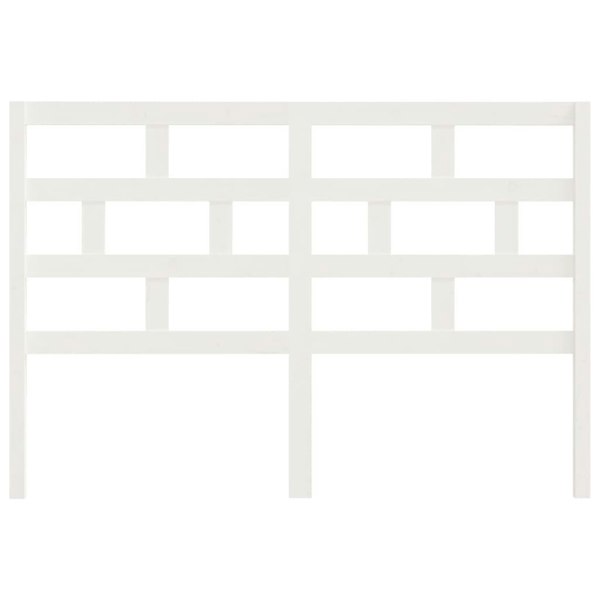 Berkfield Bed Headboard White 126x4x100 cm Solid Wood Pine