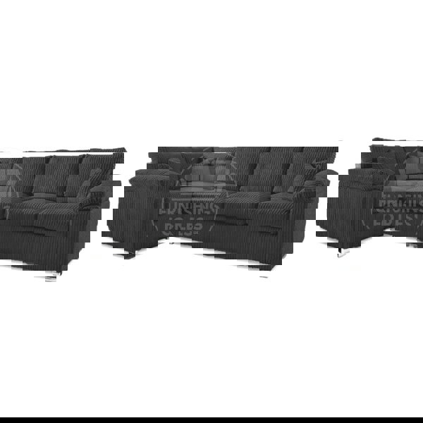 Furnishings For Less Delta Full Jumbo Cord 5 Seater L Shaped Corner Sofa