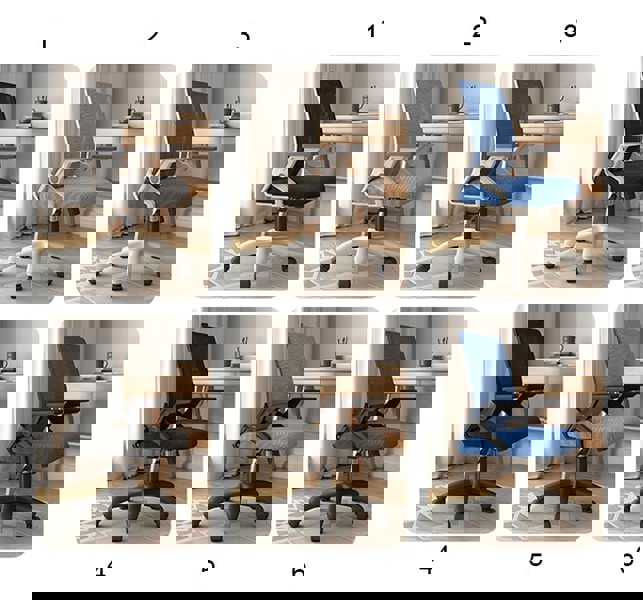 Isabel Mesh Office Chair with corner desk for home office