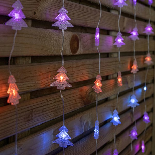 Samuel Alexander 1.2m x 1.2m Light up FlexiBrights Christmas Tree Curtain Lights with 108 Rainbow LEDs
