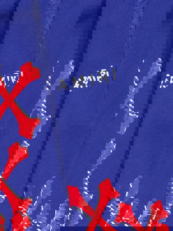 Amiri Kids Bones Graphic Sweatpants – Blue / Red