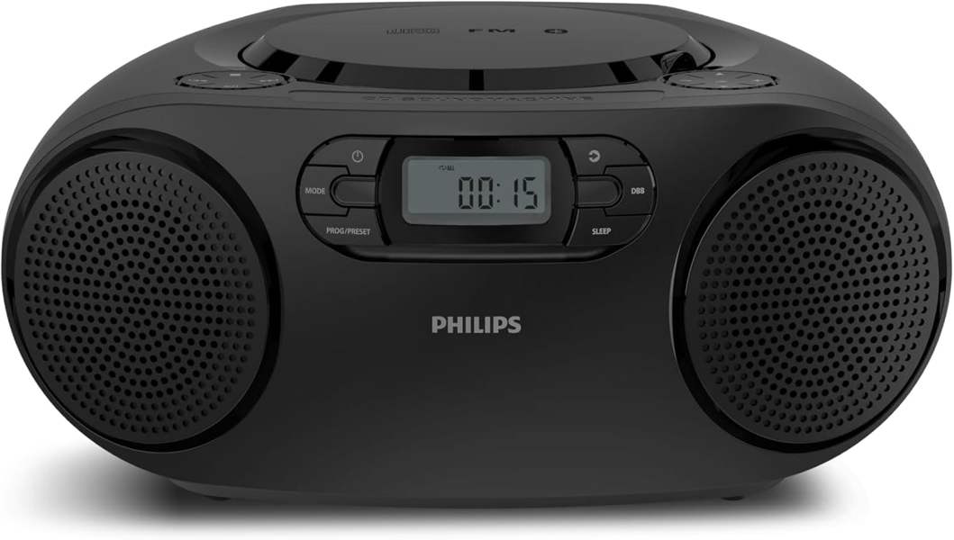 Philips CD Soundmachine TAZ2000, Bluetooth CD FM USB Black - Boombox