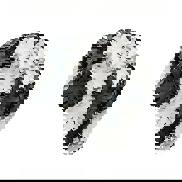 Black and white paper flower heart decor on Fashy flower rubber swim cap