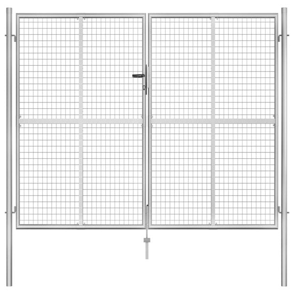 Berkfield Garden Gate Galvanised Steel 306x250 cm Silver