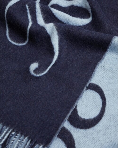 Tommy Hilfiger TH Script Womens Woven Scarf - Space Blue