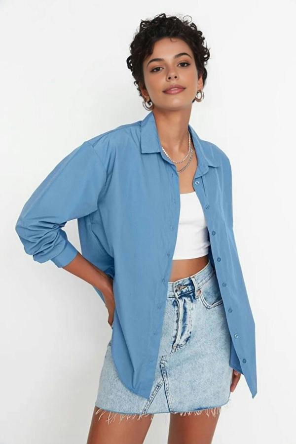 WOVCOR Loose Fit Cotton Woven Shirt