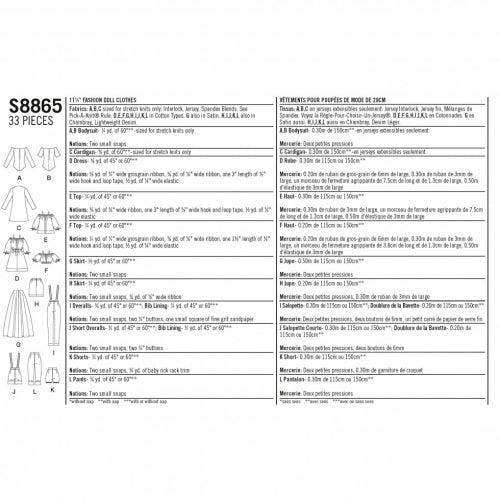 Simplicity Sewing Pattern 8865, Toys One Size - Intermediate