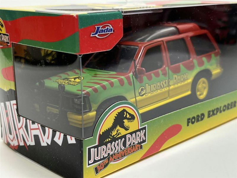 a toy car in a box