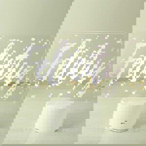 Personalised Memento Company Personalised Polka-dot Name only LED Colour Changing Night Light