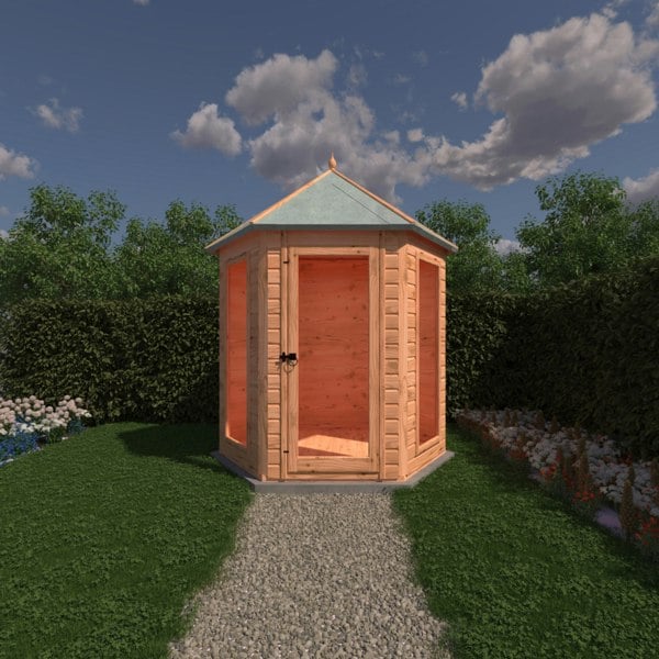 Shire Kendall Gazebo Hexagonal Summerhouse 6x6 12mm Cladding