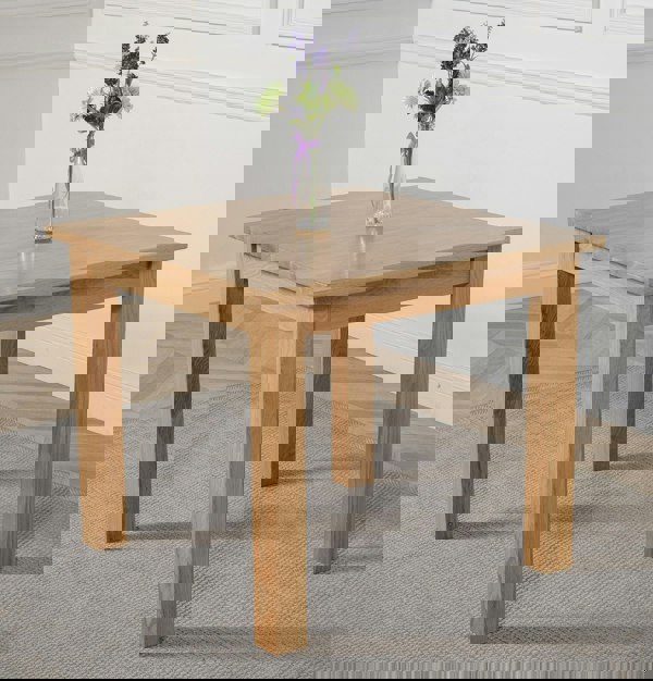 That's Furniture Oslo Minimalist Solid Oak Dining Table - 90cm