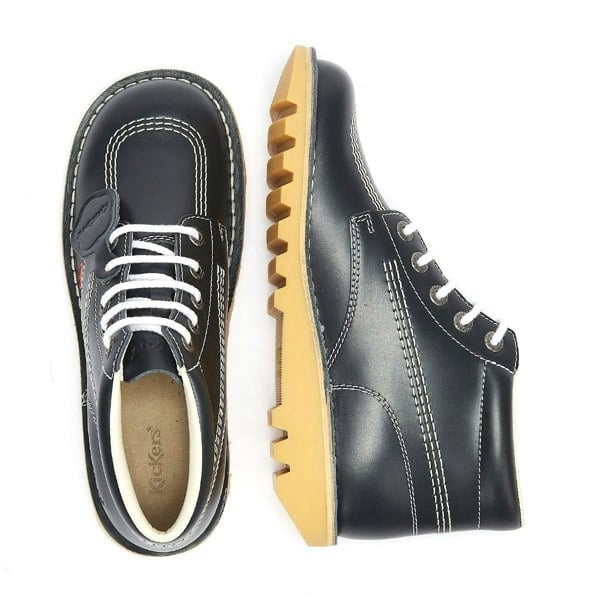 Kickers Kick Hi Core Leather Men's Navy/Natural Boots