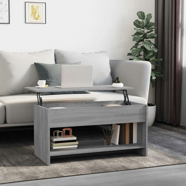 Berkfield Coffee Table Grey Sonoma 102x50x52.5 cm Engineered Wood