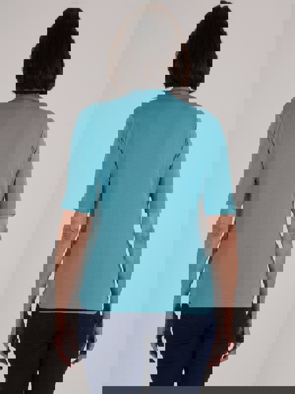 PennyPlain High Back Sweetheart Neck Top - Sea Green