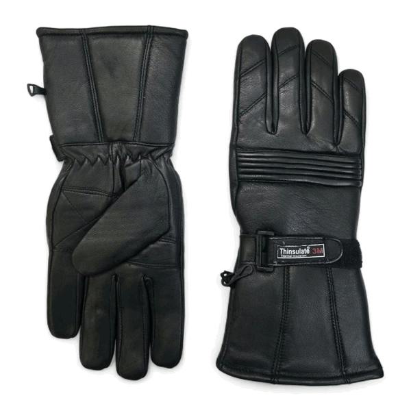Infinity Leather Men’s Cowhide Leather Thermal Insulation Motorcycle Gloves