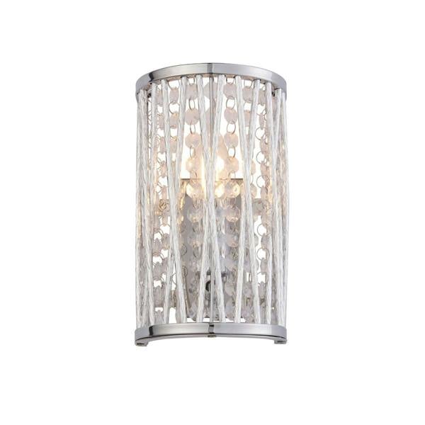 Pagazzi Lighting Marissa Chrome & Crystal Wall Light