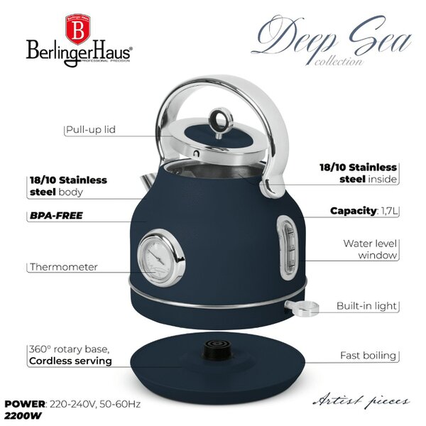 Berlinger Haus Electric kettle with thermometer BH9764