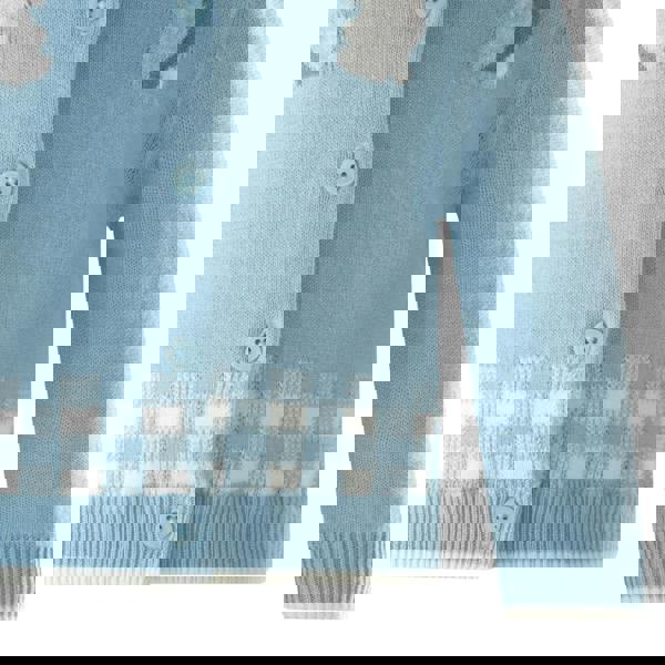 Rachel Riley Blue Gingham Bunny Cardigan