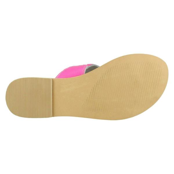 Leather Collection Ladies Leather Collection Toe Loop Sandals F00275