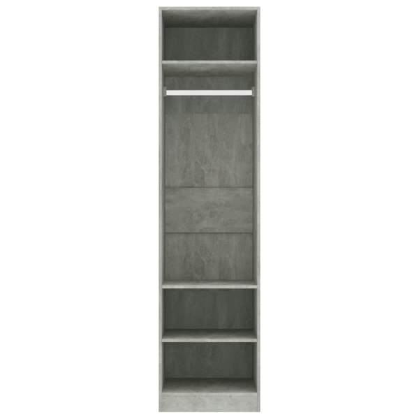 Berkfield Wardrobe Concrete Grey 50x50x200 cm Engineered Wood
