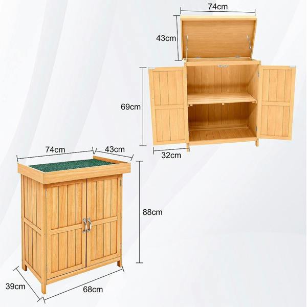 Groundlevel Wooden Garden Potting Shed
