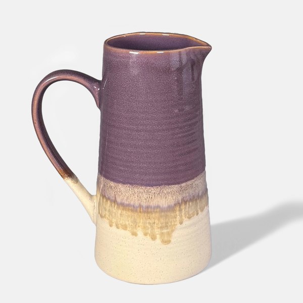 Scandi Home Terra Fusion 1.8L Purple Reactive Glaze Ceramic Jug