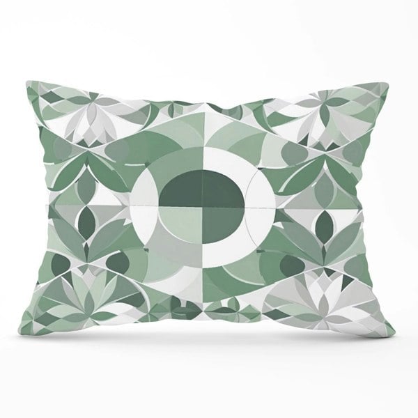 Warren Reed Geometric Pastel Green Cushions