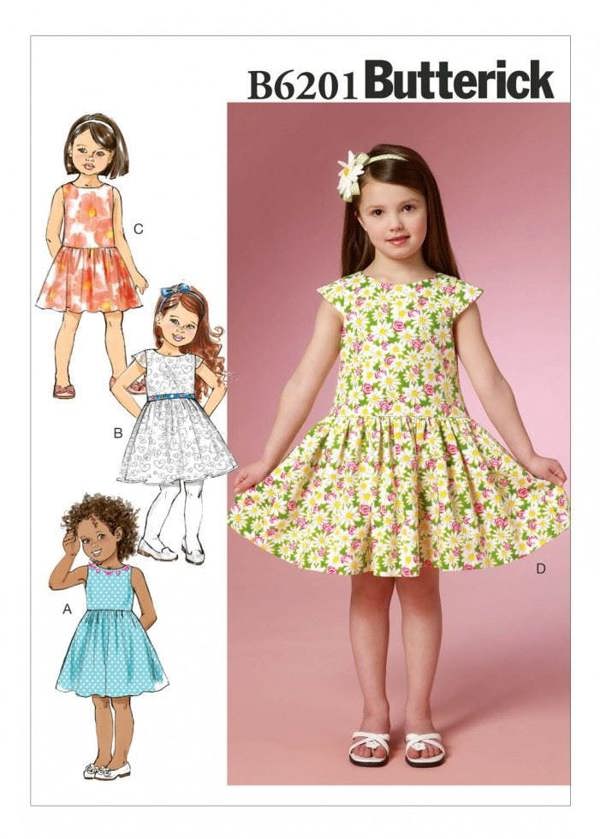 Butterick Sewing Pattern 6201, Dresses for Kids, 2-3-4-5 - Easy