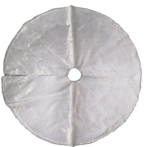 Samuel Alexander 90cm USB Powered LED White Fur Fabric Christmas Tree Skirt