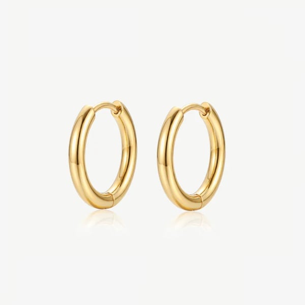 MUCHV Solid Hoop Earrings - 18mm