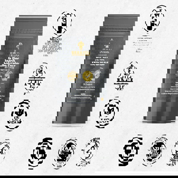 BEE&YOU Natural Bee Pollen Granules-Wildcrafted, 5 oz