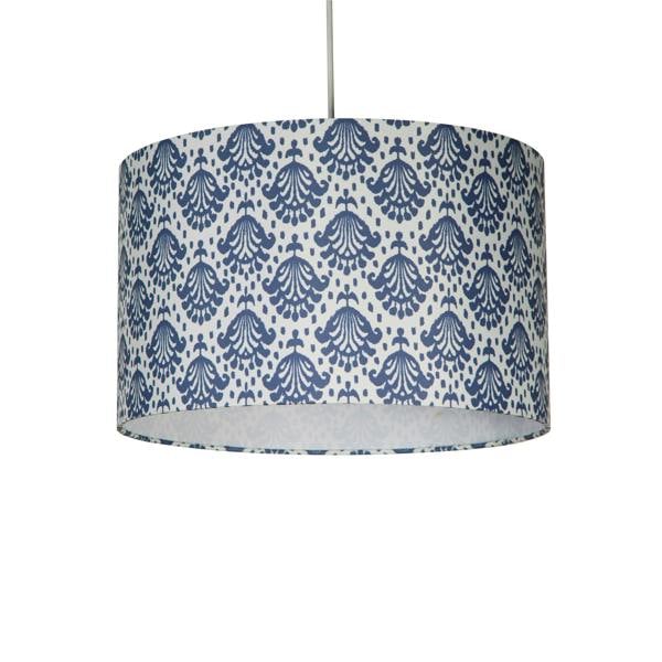 Lighting Collection Bute Sapphire Print Drum Shade - 35cm