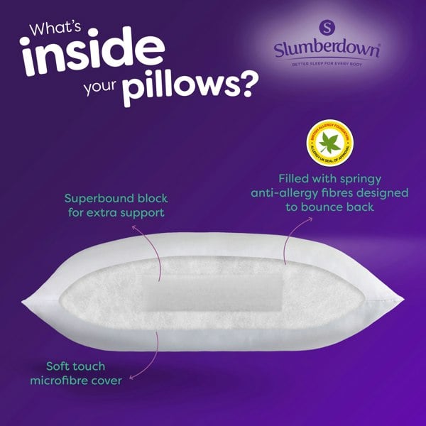 Slumberdown Anti Allergy Super Support Firm Support Pillow
