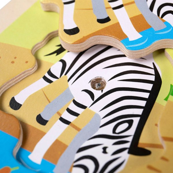 Bigjigs Toys Wooden Safari Themed Sound Puzzle