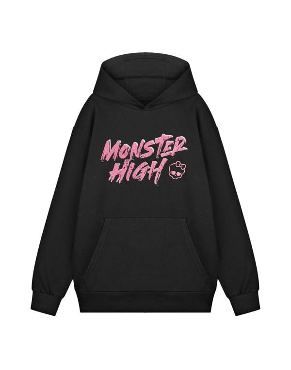 Monster High Womens Black Fangtastic Hoodie Hoodie