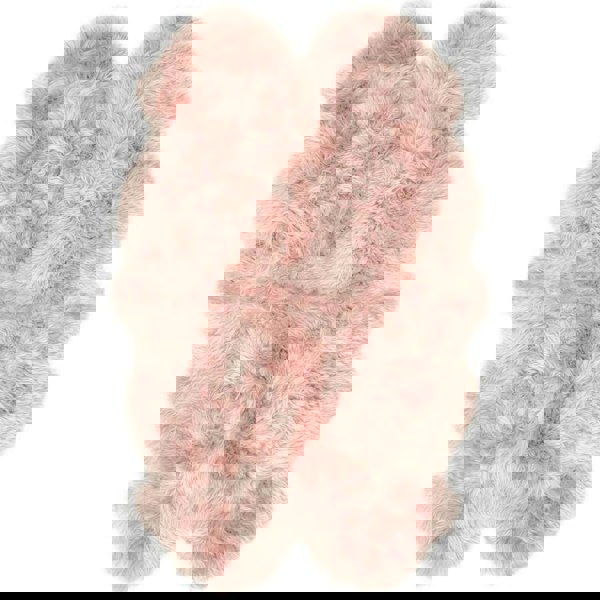 Genuine Rose Sheepskin Faux Fur Rug | Luxurious Home Decor