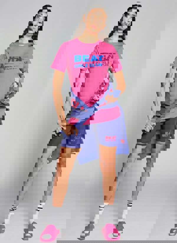 Beat Girlz Club Two Pack Flip Cycle Short - Hot Pink/Purple