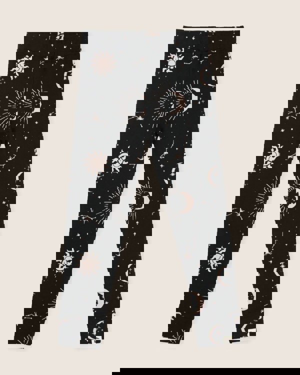 Black Celestial Print Leggings - image 2