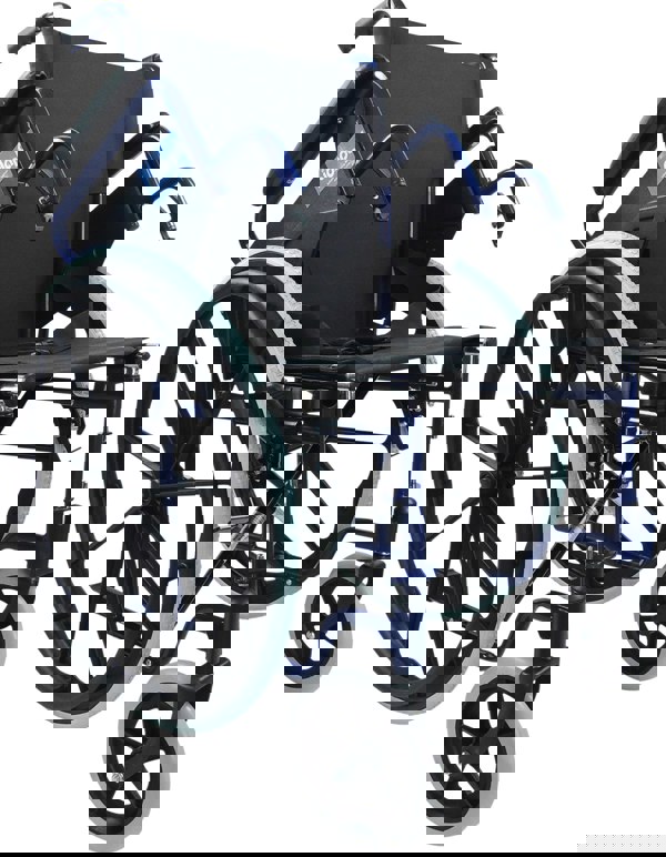 Aidapt Self Propelled Steel Transit Chair Blue