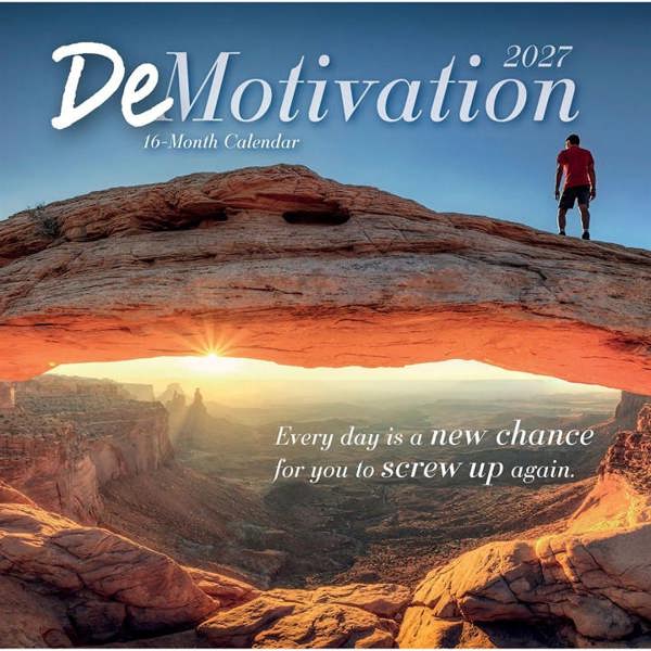 Demotivation Calendar 2027, Wall Calendars, Month To View, Lifestyle, Gift