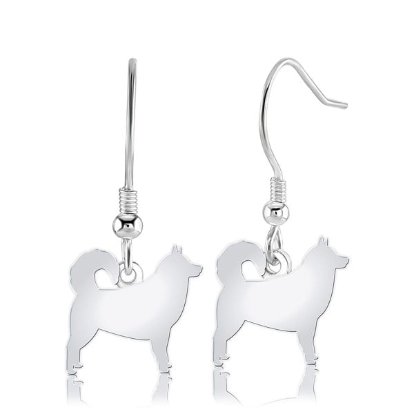 Mylee London Alaskan Malamute Silhouette Silver Earrings