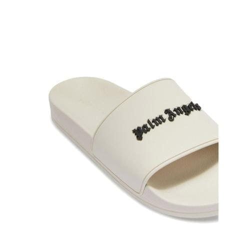 Palm Angels Logo Pool Sliders White - Supplied FashionPalm Angels