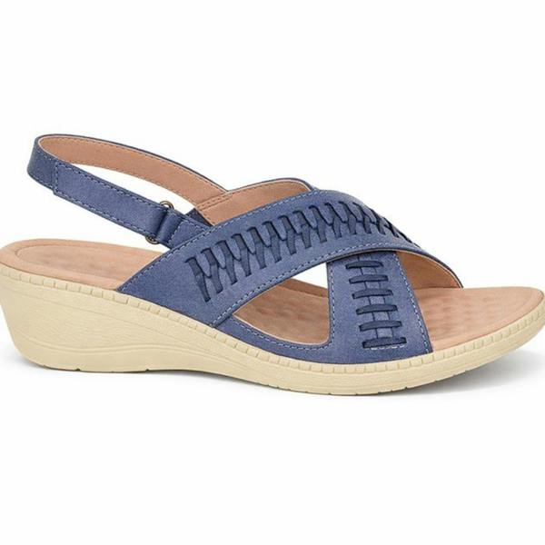 Boulevard L827 Slingback Sandals in Blue